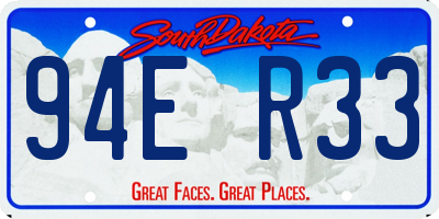 SD license plate 94ER33