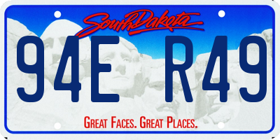 SD license plate 94ER49
