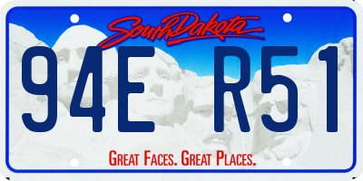 SD license plate 94ER51