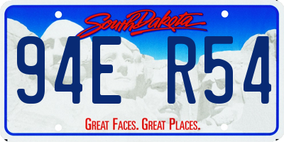SD license plate 94ER54