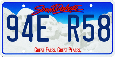 SD license plate 94ER58