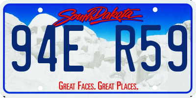 SD license plate 94ER59