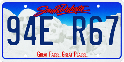 SD license plate 94ER67