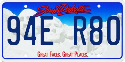 SD license plate 94ER80