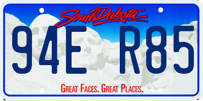 SD license plate 94ER85