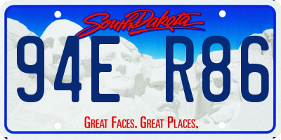SD license plate 94ER86