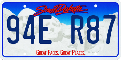 SD license plate 94ER87