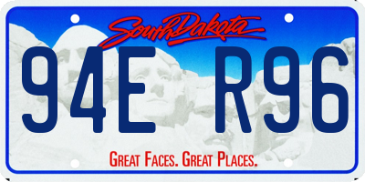 SD license plate 94ER96