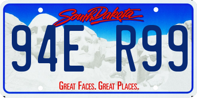 SD license plate 94ER99