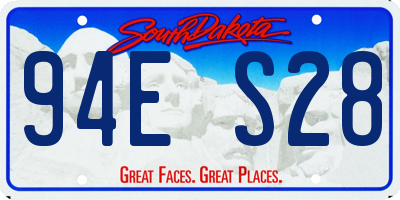 SD license plate 94ES28