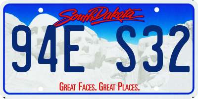 SD license plate 94ES32
