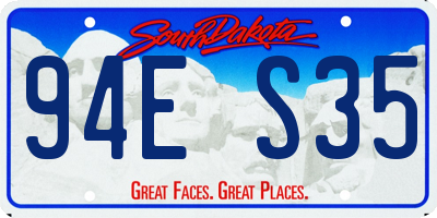 SD license plate 94ES35