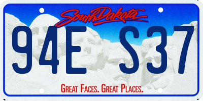 SD license plate 94ES37