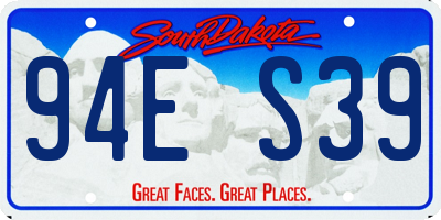 SD license plate 94ES39