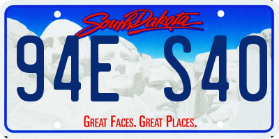 SD license plate 94ES40