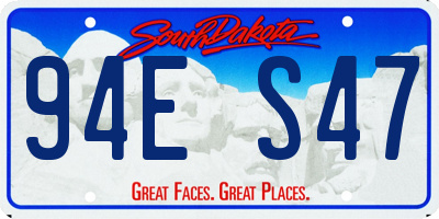 SD license plate 94ES47