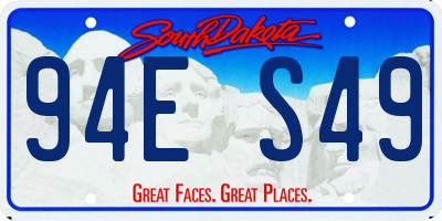 SD license plate 94ES49