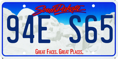 SD license plate 94ES65