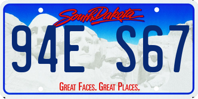 SD license plate 94ES67