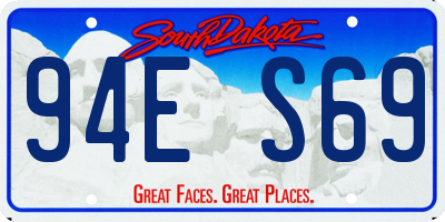 SD license plate 94ES69