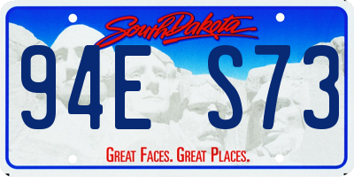 SD license plate 94ES73