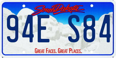 SD license plate 94ES84