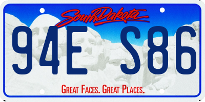 SD license plate 94ES86