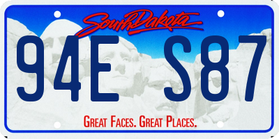SD license plate 94ES87