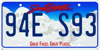 SD license plate 94ES93