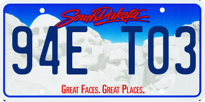 SD license plate 94ET03