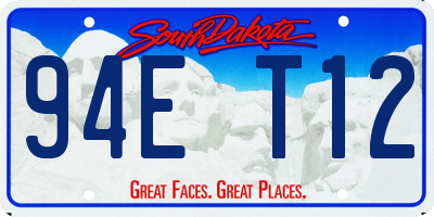 SD license plate 94ET12