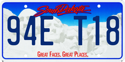 SD license plate 94ET18