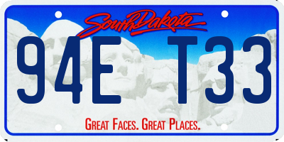 SD license plate 94ET33