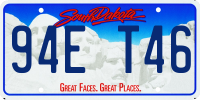 SD license plate 94ET46