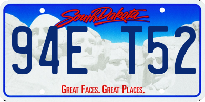 SD license plate 94ET52