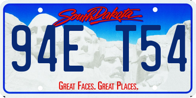 SD license plate 94ET54