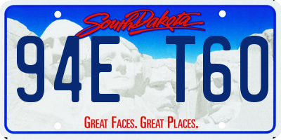 SD license plate 94ET60