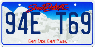 SD license plate 94ET69