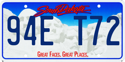 SD license plate 94ET72