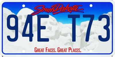 SD license plate 94ET73