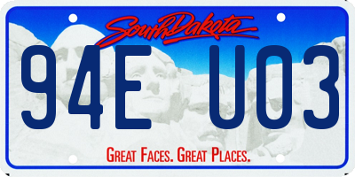 SD license plate 94EU03