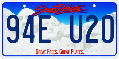 SD license plate 94EU20