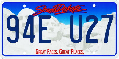 SD license plate 94EU27
