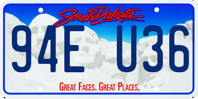 SD license plate 94EU36