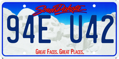 SD license plate 94EU42
