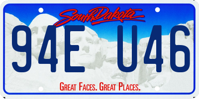 SD license plate 94EU46