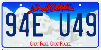 SD license plate 94EU49