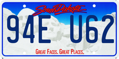 SD license plate 94EU62