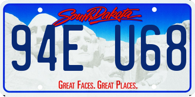 SD license plate 94EU68