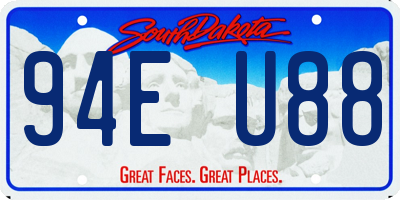 SD license plate 94EU88